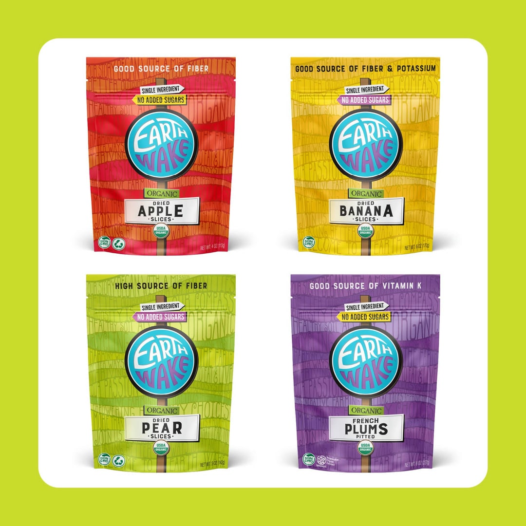 four pack apple pear plum banana front