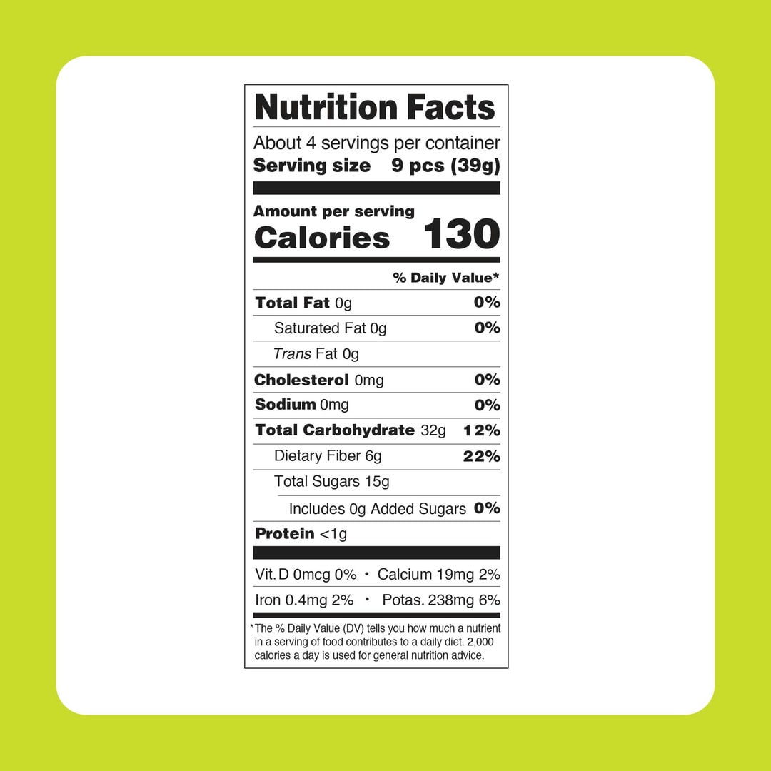 pear pack nutrition facts
